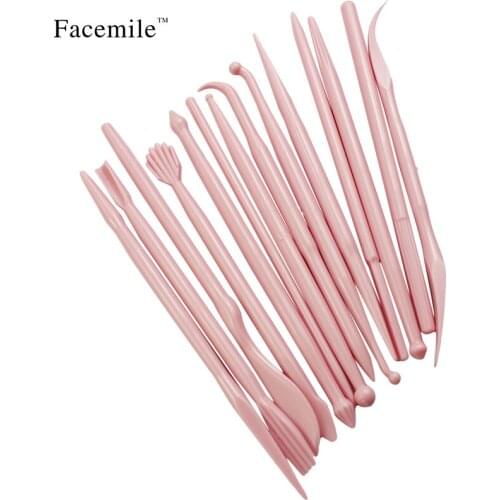 New Brand 14pcs DIY Cake Flower Modelling Tools Sugarcraft Kit Set Color Pink