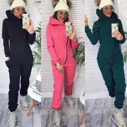 Solid Casual Tracksuit Women Sports 2 Pieces Set Sweatshirts Pullover Hoodies Pants Suit 2020 Home Sweatpants trousers Outfits