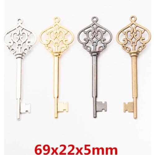 Wholesale 10 pcs quality key Pendant Alloy DIY Fashion charm Bracelet Necklace Jewelry Accessories 5667-5670