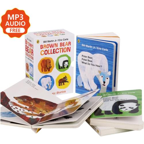 Original English Eric Carle Classic Picture Book for Baby Brown Bear Brown Bear What Do You See ? English Books for Children