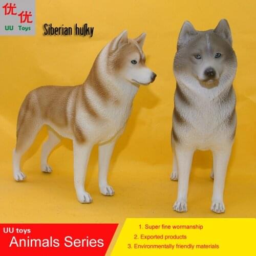 Hot toys: Siberian husky dog simulation model Animals kids toys children educational props