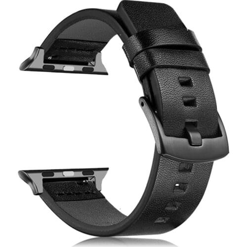 Watch Strap for Apple Watch 5 4 3 band 38mm 42mm Origianl Genuine Leather Loop Bracelet for iwatch 5 4 38 40 42 44mm watchbands