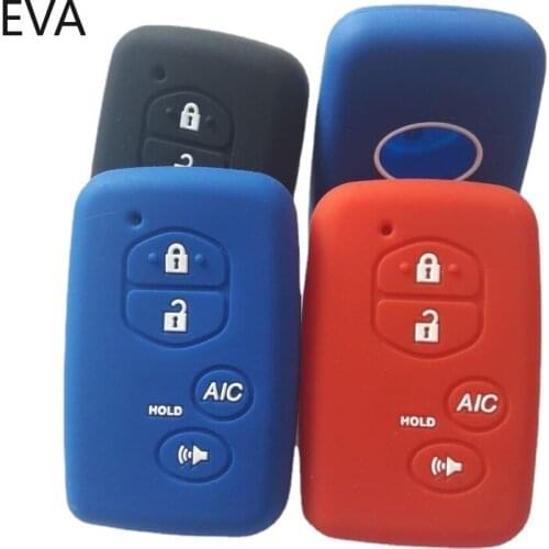 Rubber Car Key Bag Cap Case Set For Toyota Prius 2010-2015 AC Silicone Key Cover 4BTNS