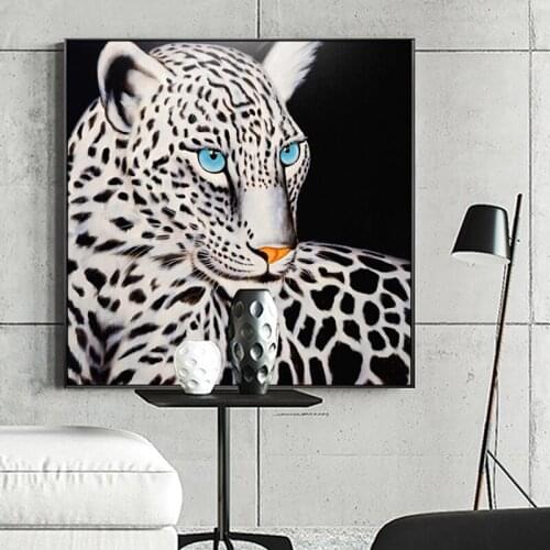 Modern Square Pictures Cheetah Wild Animal Canvas Painting Wall Art Biting Posters And Prints For Living Room Study Room Cuadros
