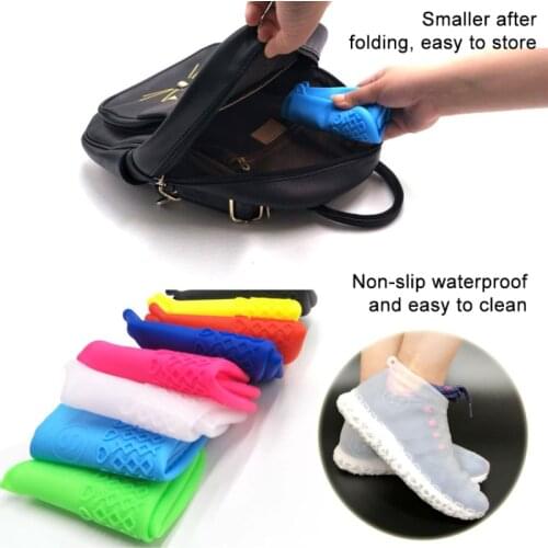 Waterproof Shoe Cover Silicone Material Unisex Shoes Protectors Rain Boots For Indoor Outdoor Rainy Days Kitchen Cocina