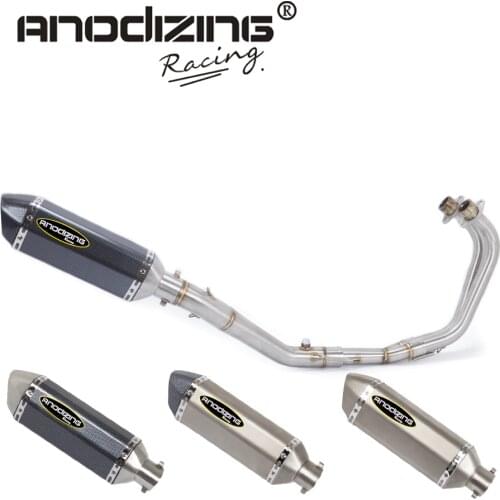 Motorcycle Exhaust Full system FOR Yamaha R25 R3 2015 2016 2017 2018 with exhaust Slip on Link Pipe Middle Pipe