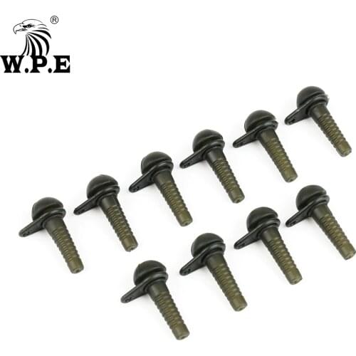 W.P.E 10pcs Carp Fishing Accessories Buffer Semi-fix and Ring Safety Rubber Terminal Carp Fishing Tackle Chod Rig Ring Pesca