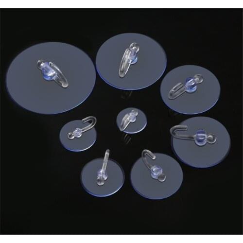 1PC Vacuum Strong Transparent Suction Cup Wall Hook Non-slip Seamless Heavy Duty Glued To The Hook Nail Hook Hanger For Bathroom