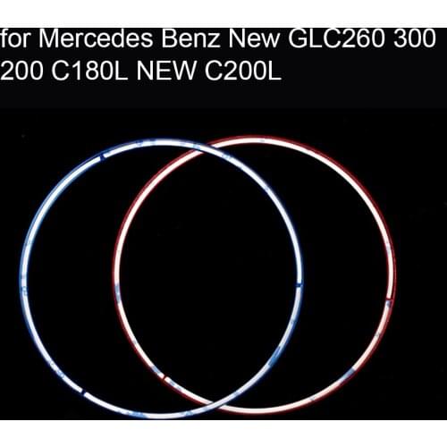 2 colors 4 pcs car speaker horn decoration circle cover ring sticker for Mercedes Benz New GLC260 300 200 C180L NEW C200L