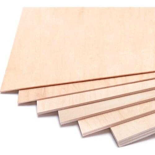 5pcs 50x200mm 150x150mm 1.5/2/3/4/5/6/8/10mm Thick Aviation model layer board basswood plywood plank DIY wood model materials