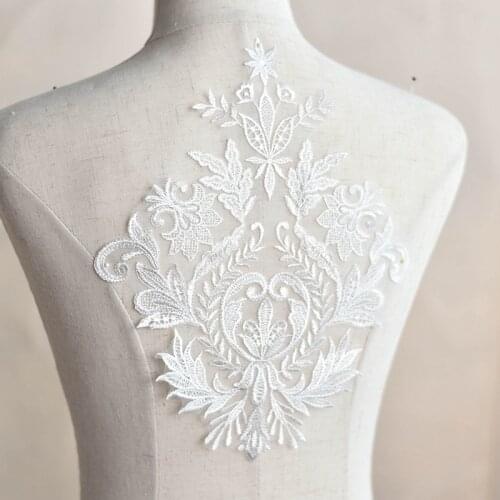 5 Pieces Embroidery Lace Flower Decoration Material Wedding DIY Clothing Skirt Lace Applique Decoration Patch Accessories