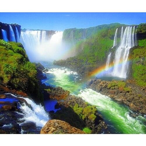 A13575 11CT/14CT/18CT/25CT/28CT oil street patterns Counted Cross Stitch DIY Cross Stitch Kits Embroidery Needlework Sets