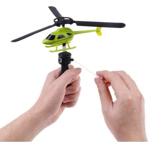 Aviation Model Handle Pull The Plane Outdoor Toys For Children Play Helicopter