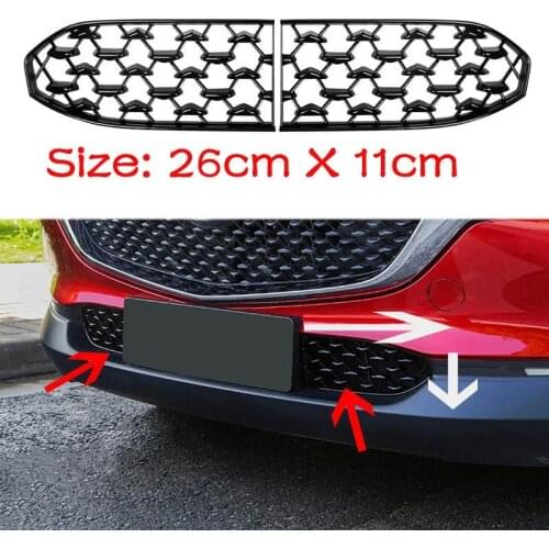 Car Front Bottom Middle Net Decoration Bumper Lower Grilles Protective Stand Cover for Mazda CX 30 CX-30 2020 2021