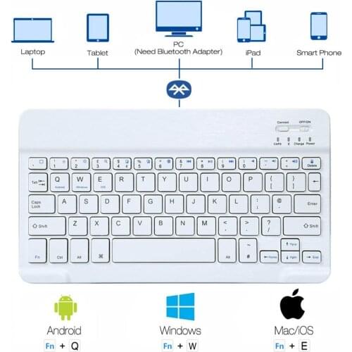 10 inch Bluetooth Keyboard for iPad Tablet Android IOS Russian English French Italian Spanish Language QWERTY AZERTY QWERTZ