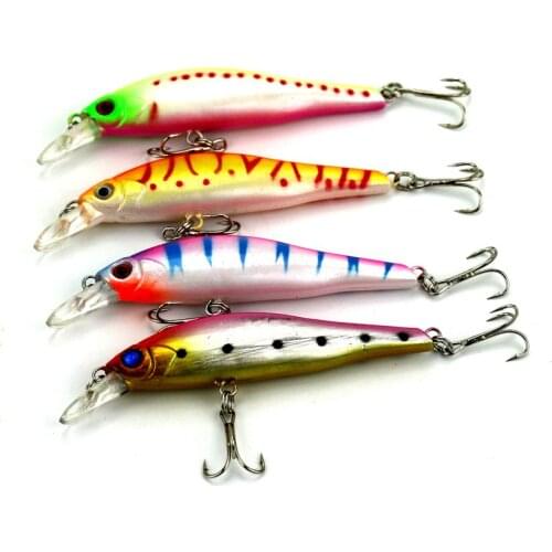 Big Sale 4pcs Minnow Fishing Lure Hard Artificial Plastic Lure Crankbait Tackle 3D Eyes 6# Hooks Fishing Wobblers 9.5cm 11.5g