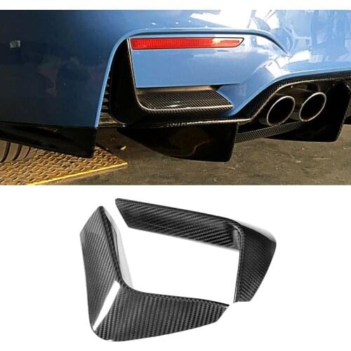 For BMW F80 M3 F82 F83 M4 4 Door 2 Door 2014 - 2019 Carbon Fiber Rear Bumper Diffuser Lip Splitters Lower Corner Spoiler Covers