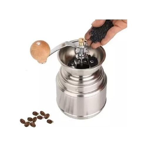FeiC 1pc Stainless Steel Hand grinder ceramic core coffee beans grinder mill Adjustable thickness degree Washable