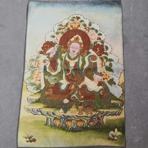 China old Tibet silk Thangka like hanging painting fengshui Green Tara portrait