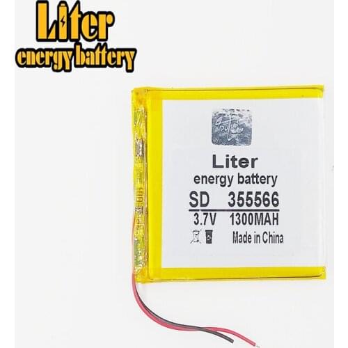 355566 3.7V 1300MAH polymer 355565 MP3 MP4 lithium battery small stereo bluetooth GPS