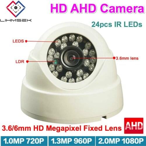 Lihmsek CCTV 2.0 MP 1080P AHD Sony IMX322 2000TVL IR MINI Dome Camera Security Free Shipping