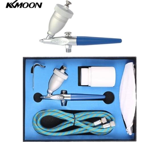 Mini Airbrush Kit Art Painting Tattoo Single Action Gravity Feed AirBrush 0.5mm Spray Gun + Air Brush Cleaning Repair Tool Kit