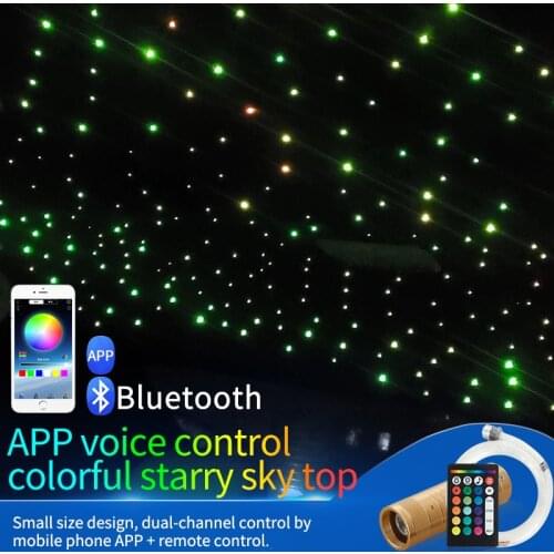 Car starry sky roof modification APP control small volume colorful with remote control bluetooth sky star car roof starlight