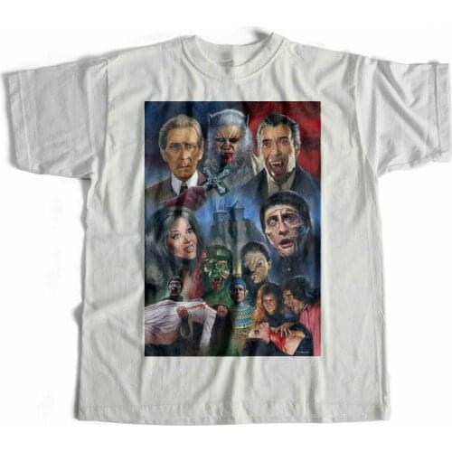 Dracula Werewolf Frankenstein Horror Sci Fi Film Movie Cult Vampire Hot Sale Tees New Fashion Brand Crew Neck Men T Shirts