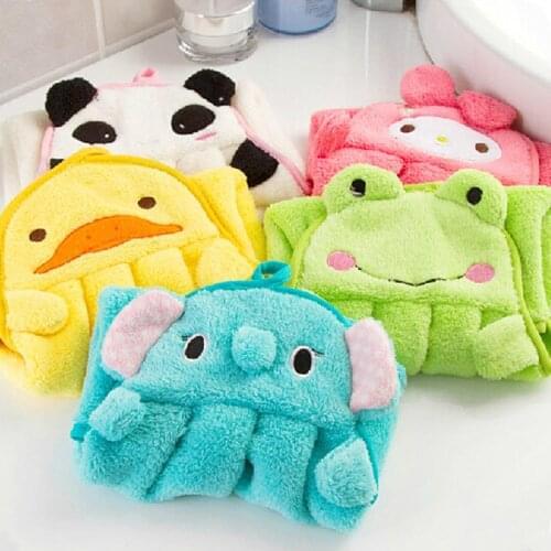 Cute Animal Soft Coral Velvet Cartoon Animal Towel Thicken Home Textile Kitchen Used Hotel Travel Accessories Dish Towels