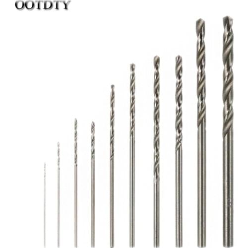 10Pcs HSS High Speed White Steel Twist Drill Bit Set For Dremel Rotary Tool New