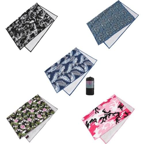 Non Slip Hot Yoga Towel Absorbent Odorless Microfiber Mat Towel Portable Travel Yoga Mat For Hot Yoga Bikram Pilates
