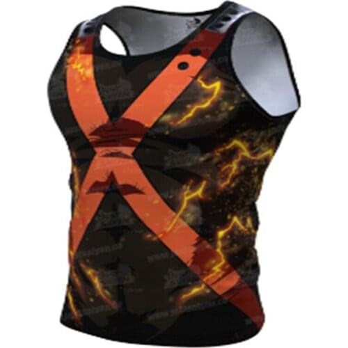 New Gym Clothing Tank Top Men Bodybuilding Printing Sleeveless Singlets Fashion Workout Man Shirt Fitness Training Running Vest