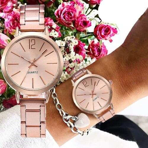 Casual Quartz Stainless Steel Band Women Wrist Watch Watches Women Fashion Watch 2021 Bracelet Digital Gold Watch Womem Relógio