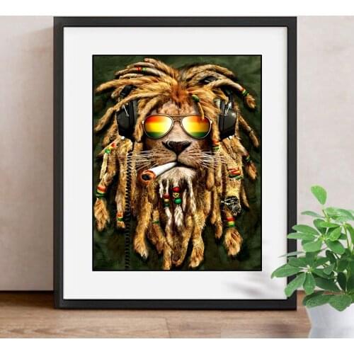 DIY Diamond Embroidery Full Square Animal Tiger Picture Rhinestone Diamond Painting Cross Stitch Mosaic Decor Home Gift