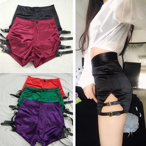 Multi Colors Pole Dance Shorts Tight Belt Hollow Elastic Hip-Hop Jazz Team Sexy Pants High Waist Shorts Pole Dance Costume 2212