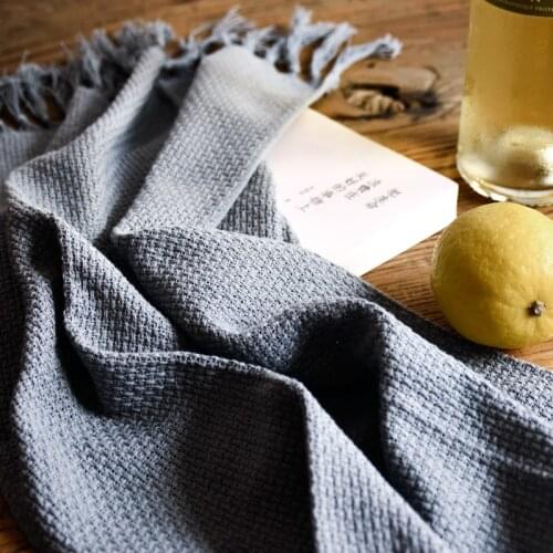 Nordic Style Tablecloth Linen Tassel Napkins Absorbent Fabric Western Restaurant Table Mat Wedding Party Cabinet Accessories