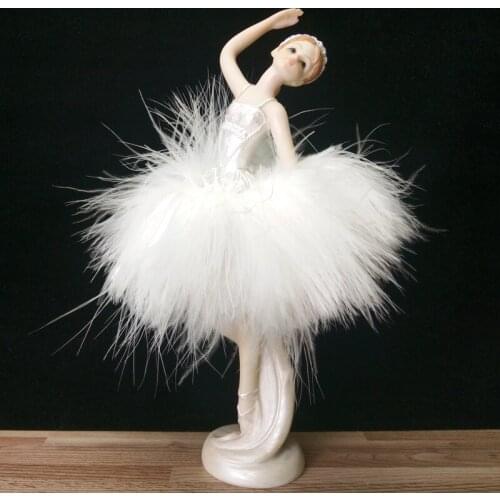 Resin Angel Ornaments Ballet Girl Flower Fairy Figurines Dancing Women Home Decor Wedding decoration Livingroom Crafts