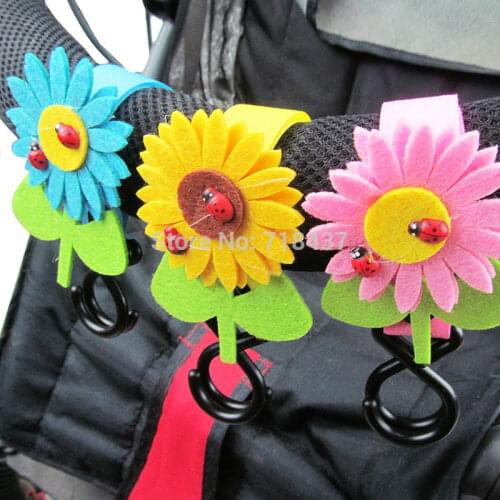 Baby Stroller Flowers Hook Clips General Strong 2 Hooks Strap Hanger Baby Stroller Accessories Hook Hanger Baby Carriage