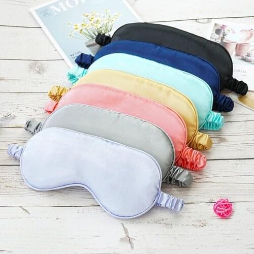 Women Imitated Silk Sleep Eye Mask Portable Travel Eyepatch Nap Eye Patch Rest Blindfold Eye Cover Sleeping Mask Night Eyeshade