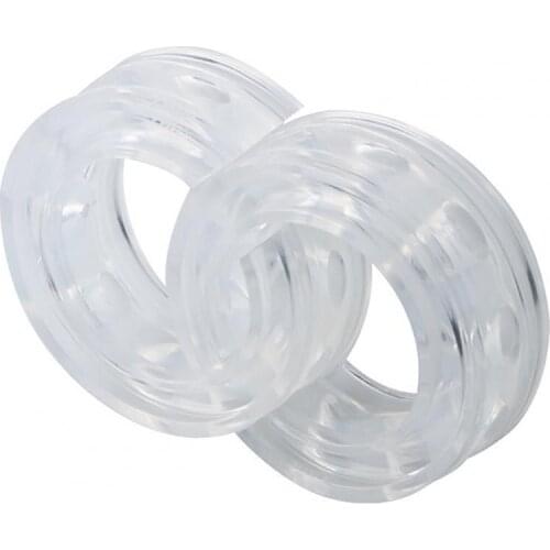 2Pcs Shock Absorber Transparent Auto Accessories Rubber Universal Type Coil Spring Bumper for Cars
