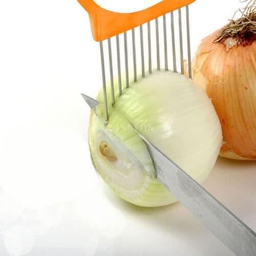 200Pcs/Lot Onion Tomato Holder Slicer Shredder Kitchen Favor Fruit Vegetable Cutter Tool Helper
