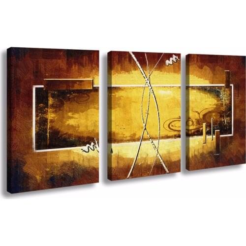 3 Panels Framed Abstract Canvas poster Wall Art Painting Modern Home Decor Picture For Living Room