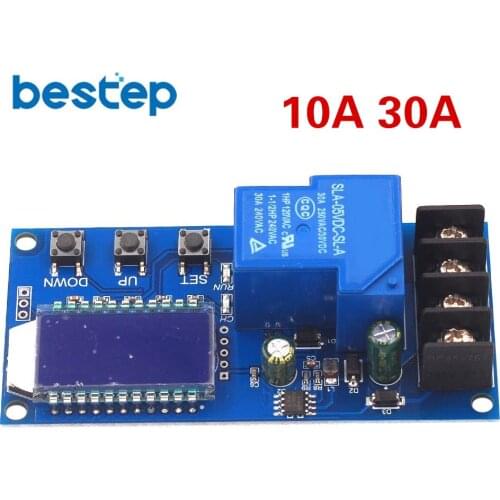 6-60V 30A 10A Lead-acid Solar Battery Charge Controller Protection Board Charger Time Switch 12V 24V 36V 48V Battery Capacity