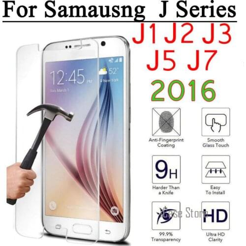 9H phone glass For Samsung Galaxy J1 Ace mini Neo Duos J2 J3 pro J5 J7 2016 j100 j500 j710f Screen Protector Film Cover Case