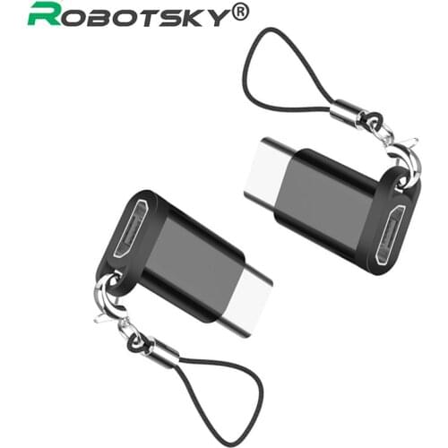 Robotsky USB To Type C OTG Adapter USB Type C Male To Micro USB Female Converter For MacBook Samsung Huawei USB C OTG Connector