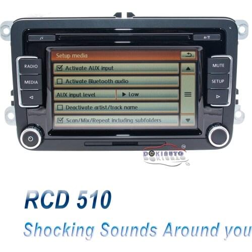 Car Radio Stereo USB AUX RVC CAMERA VERSION RCD510 With Code For VW Golf 5 6 Jetta MK5 MK6 Passat B6 CC B7 Polo