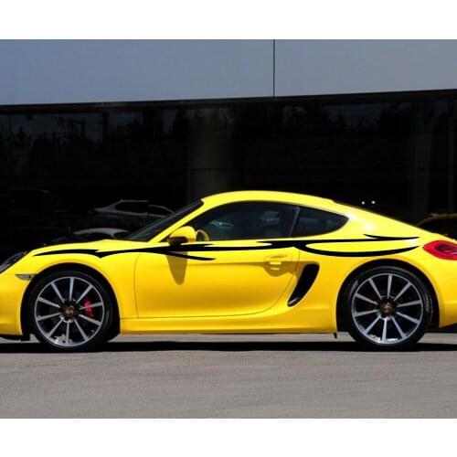 Car Decals Sports Flash Stripes 118'' for Cayman Boxster Vinyl Side Upper Door Stickers ZC191