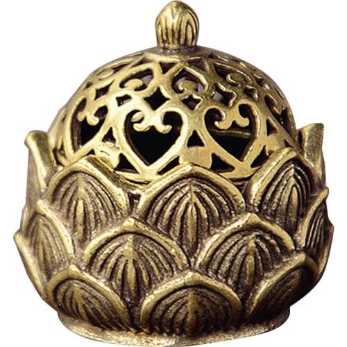 Decorative Incense Burner Copper Incenser Holder Censer Desktop Ornament For Shop Office Home