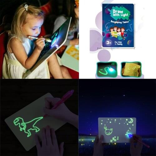 Baby Drawing Board Development Childrens Interest English Fluorescent Drawing Board Childrens Educational Drawing Toys