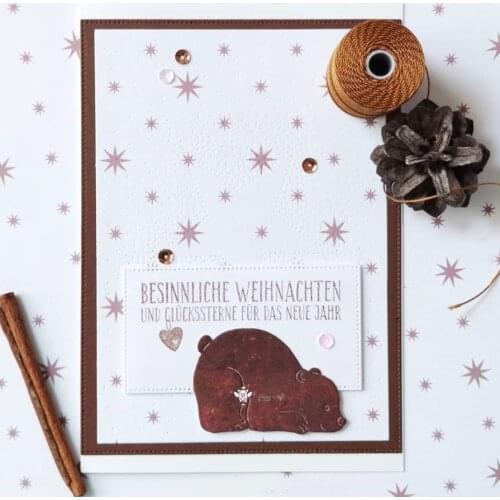 Mmao Crafts Metal Steel Cutting Dies New Lazy bear decoration Scrapbooking Paper/photo Cards Embossing Dies